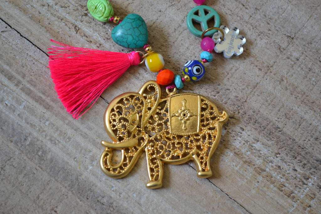 Elephant Necklace in Gold