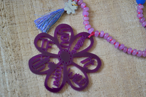 Daisy Necklace in Purple